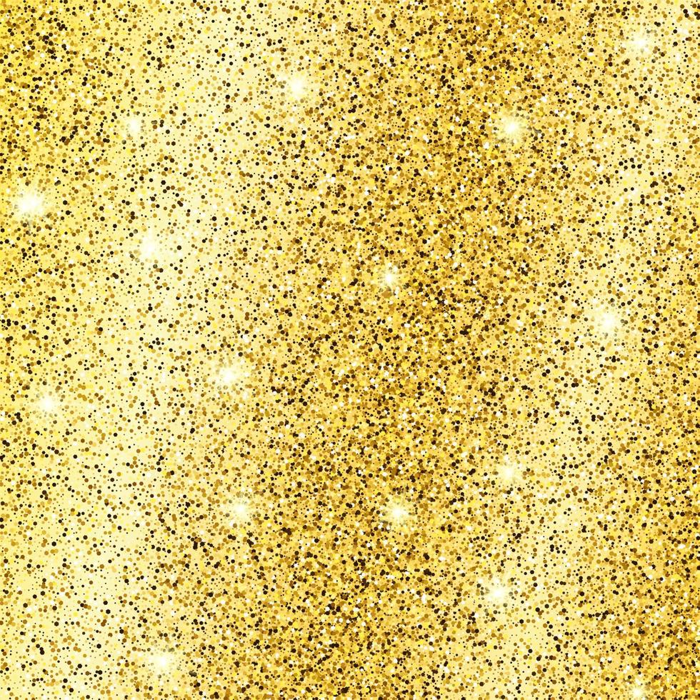 gouden glinsterende achtergrond met goud sparkles en schitteren effect. leeg ruimte voor uw tekst. vector illustratie