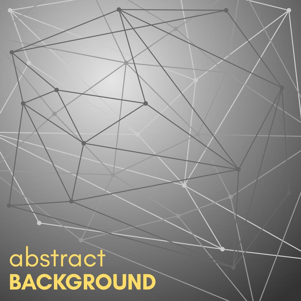 veelhoekige achtergrond met moleculair verbinding. molecuul en communicatie achtergrond. meetkundig grijs achtergrond. vector