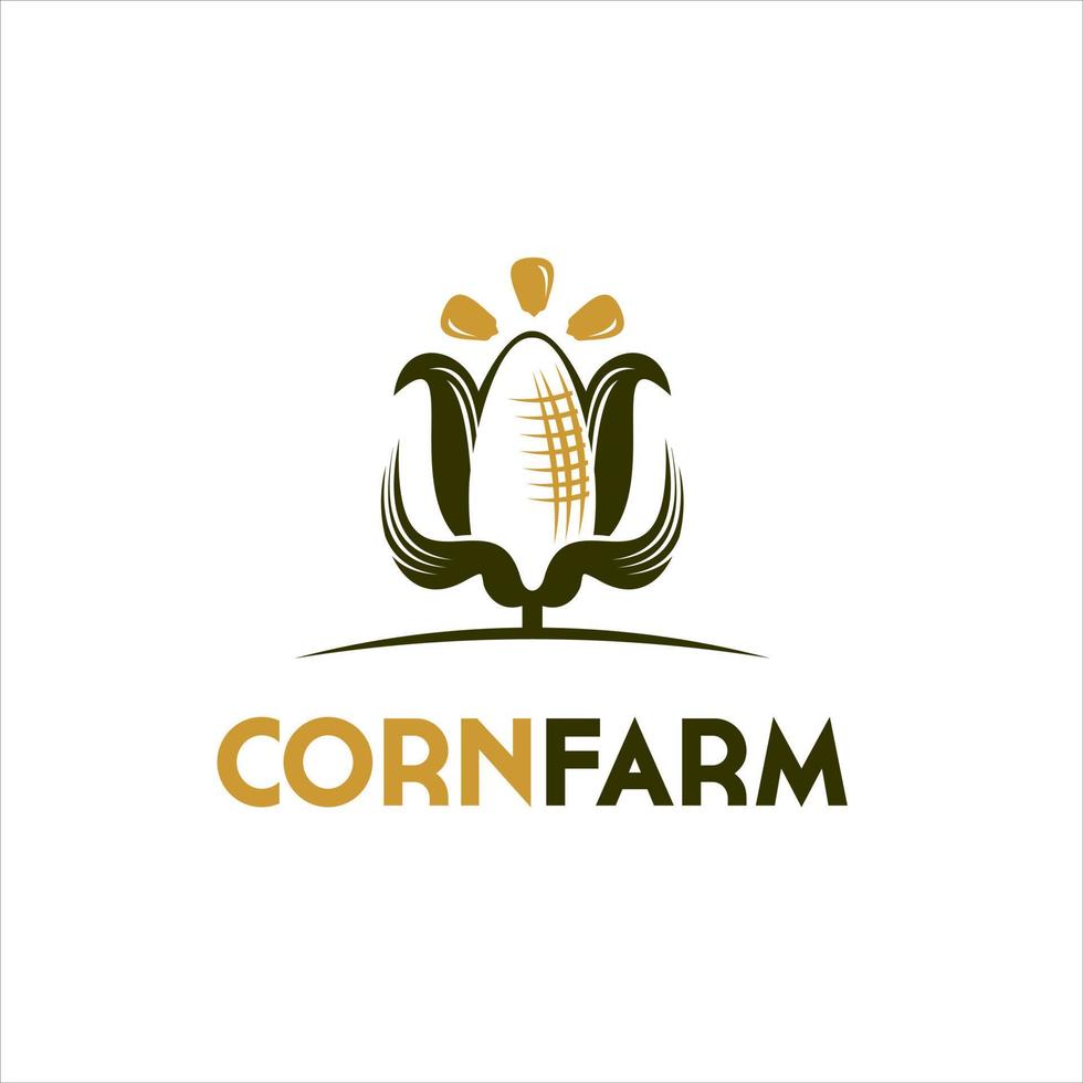 maïs logo zoet boerderij landbouw vector