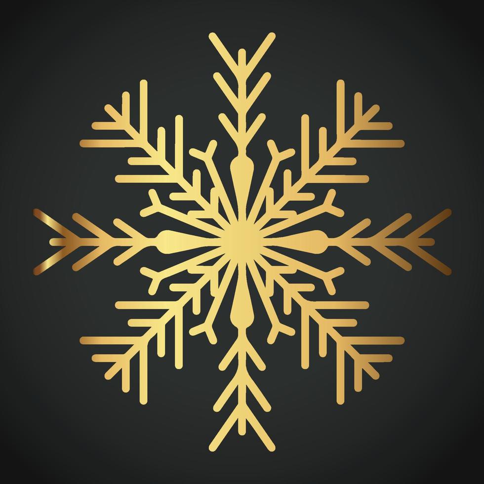 sneeuwvlok ornament vector gouden kleur Aan zwart achtergrond