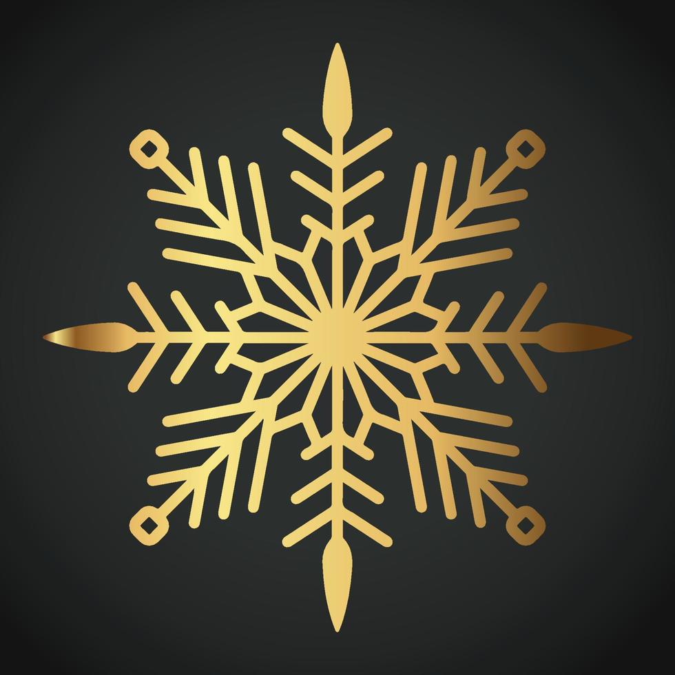 sneeuwvlok ornament vector gouden kleur Aan zwart achtergrond