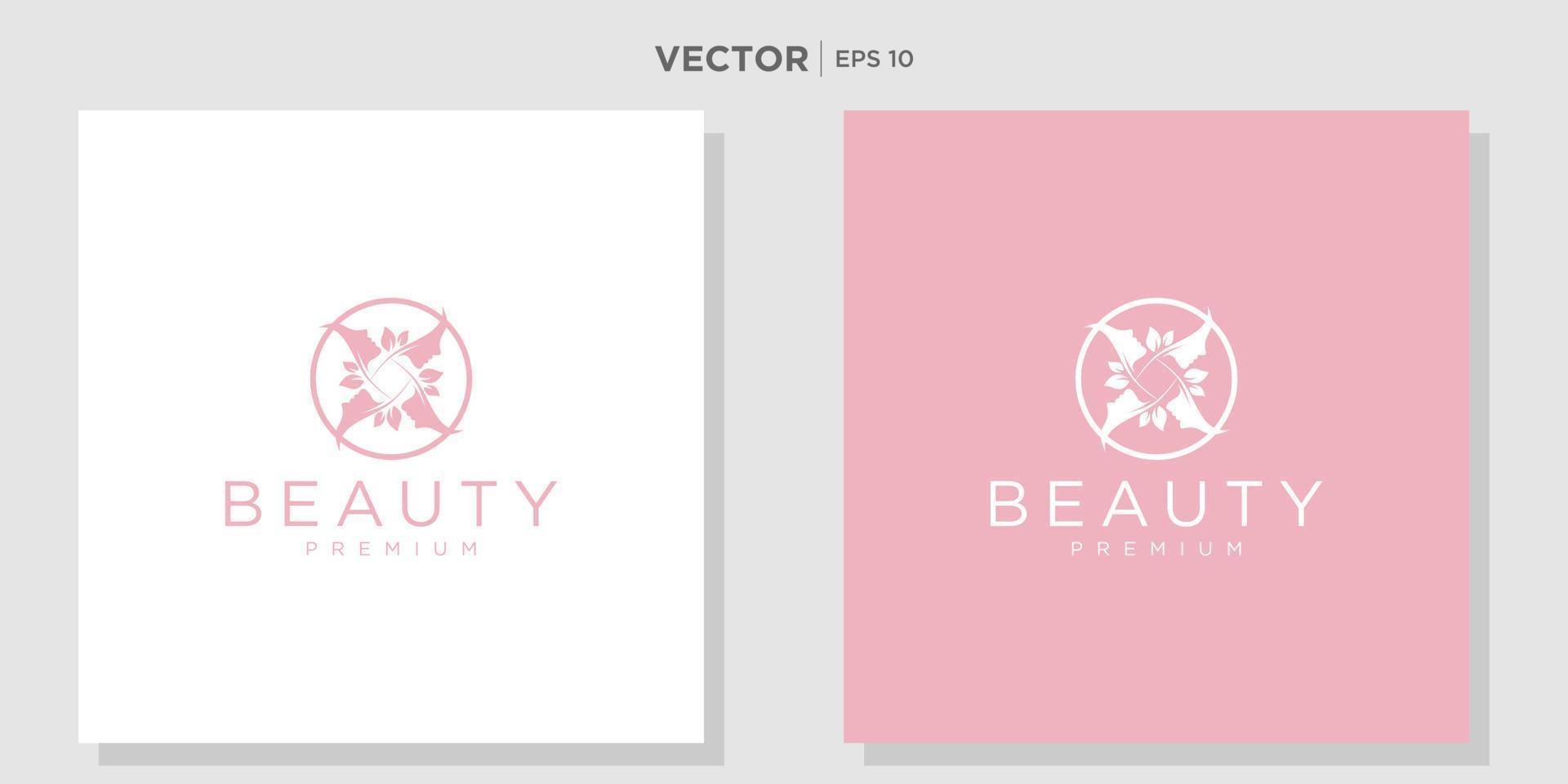schoonheid vrouw mode logo. abstract vector sjabloon