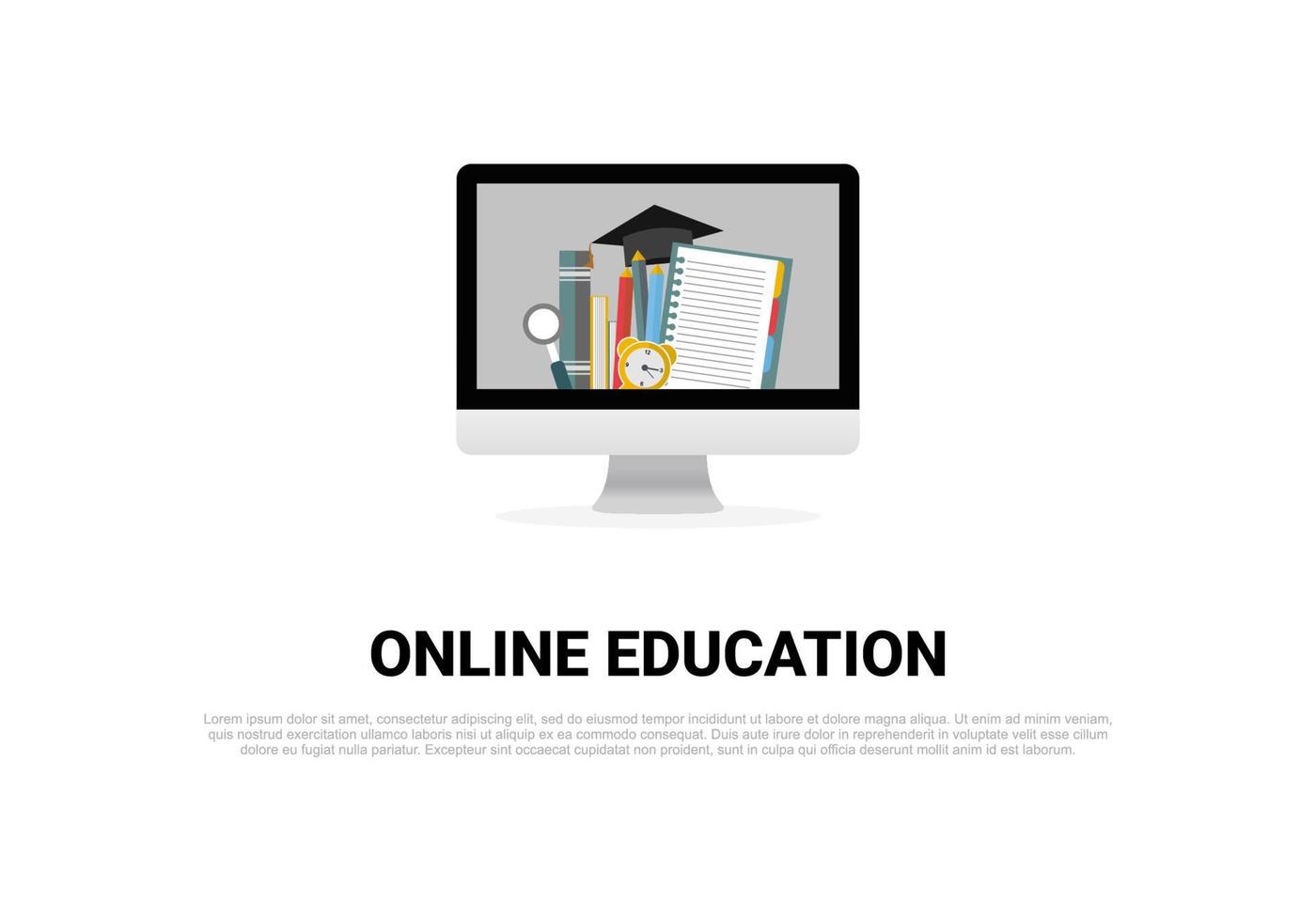 online onderwijs dag achtergrond geïsoleerd Aan wit achtergrond. vector