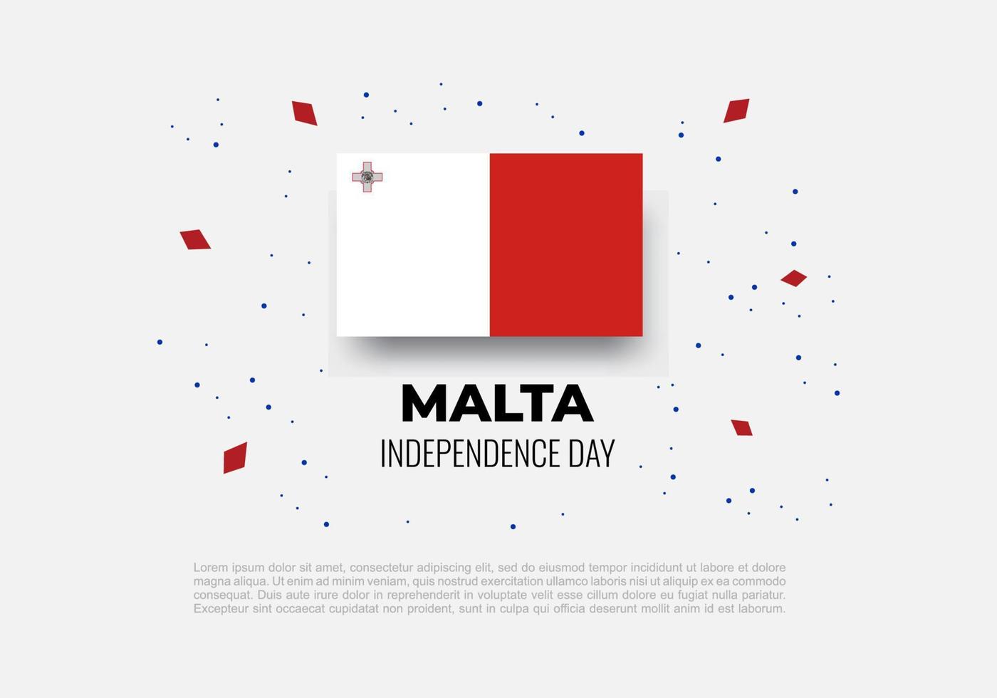 Malta onafhankelijkheid dag achtergrond gevierd Aan september 21. vector