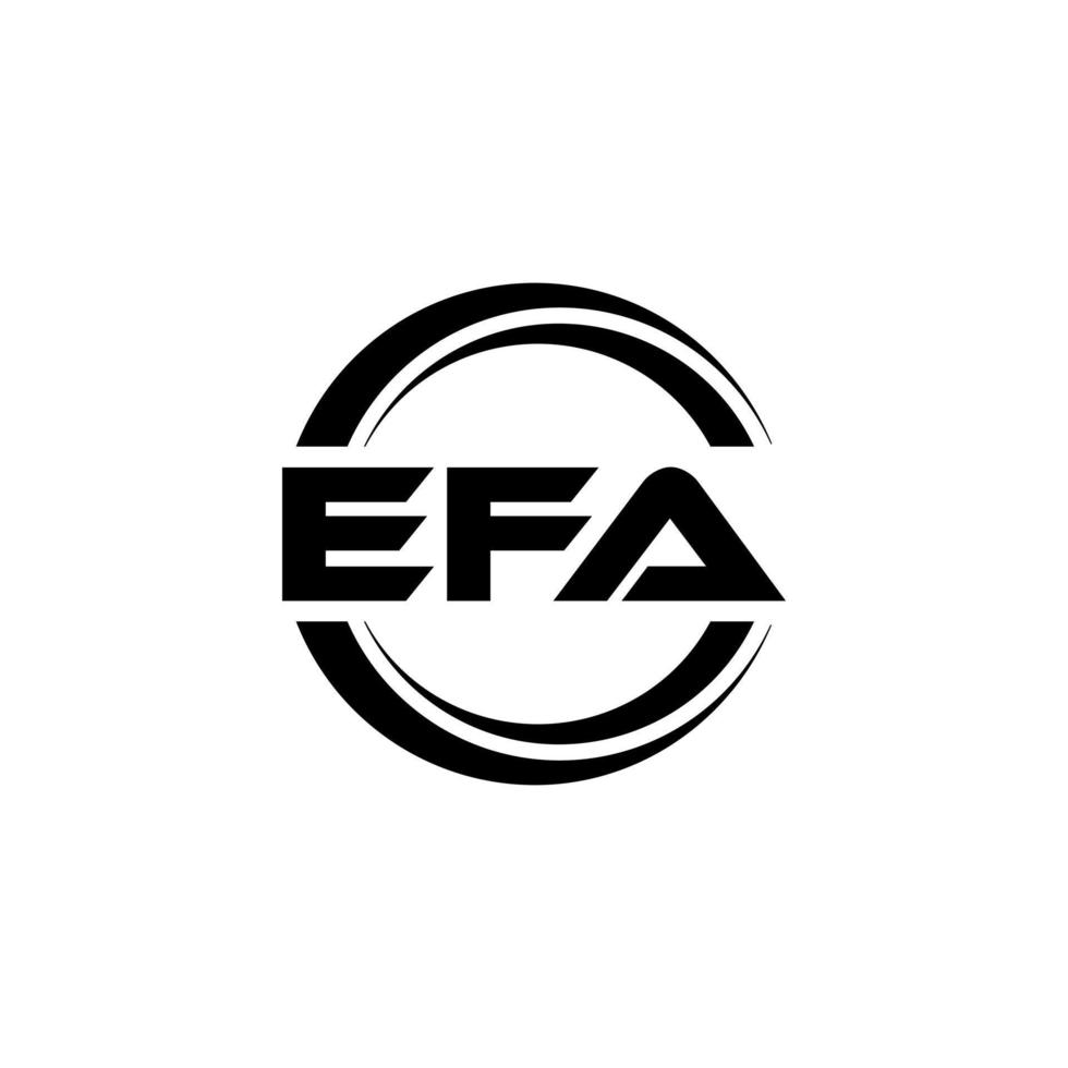 efa brief logo ontwerp in illustratie. vector logo, schoonschrift ontwerpen voor logo, poster, uitnodiging, enz.