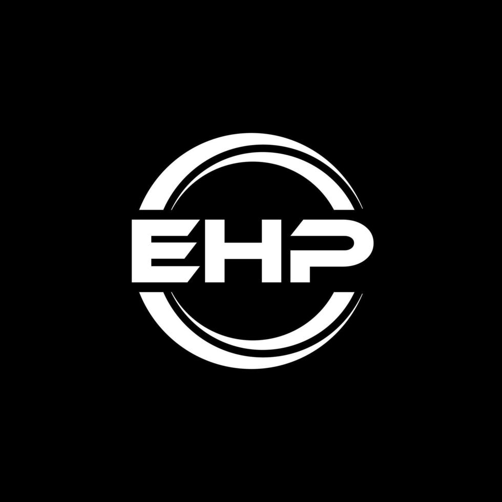 ehp brief logo ontwerp in illustratie. vector logo, schoonschrift ontwerpen voor logo, poster, uitnodiging, enz.