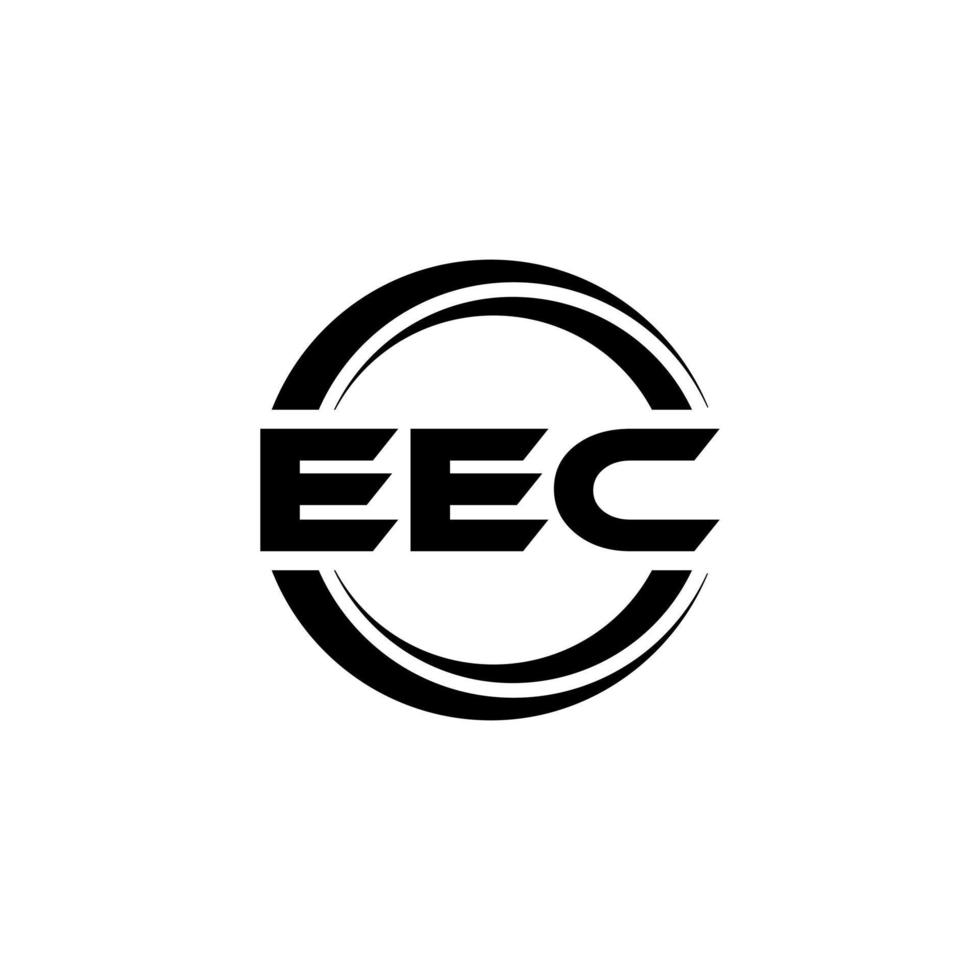 eec brief logo ontwerp in illustratie. vector logo, schoonschrift ontwerpen voor logo, poster, uitnodiging, enz.