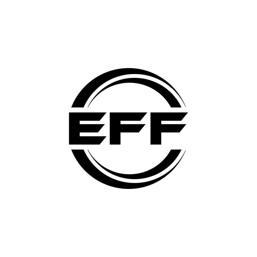 eff brief logo ontwerp in illustratie. vector logo, schoonschrift ontwerpen voor logo, poster, uitnodiging, enz.