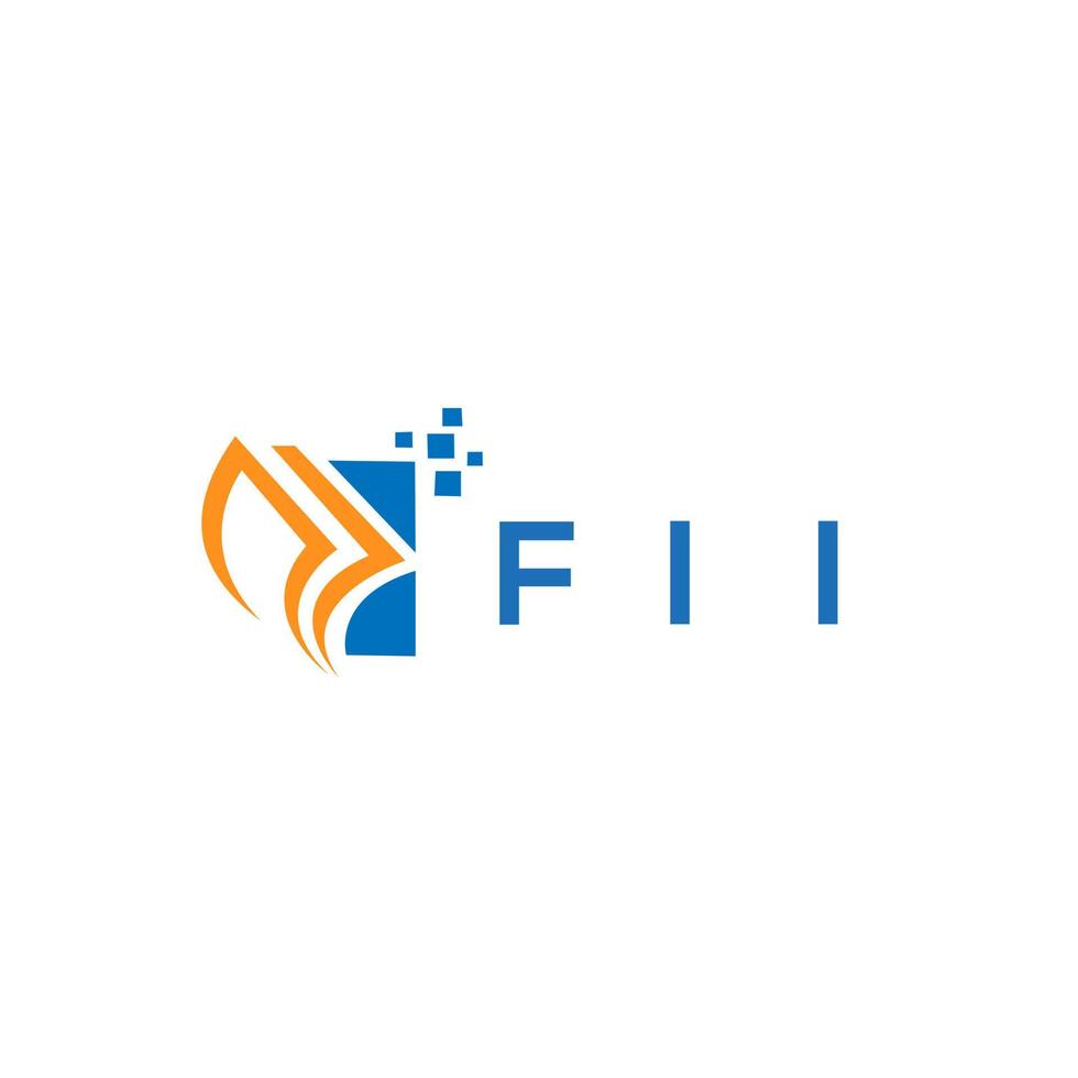 fii credit reparatie accounting logo ontwerp Aan wit achtergrond. fii creatief initialen groei diagram brief logo concept. fii bedrijf financiën logo ontwerp. vector