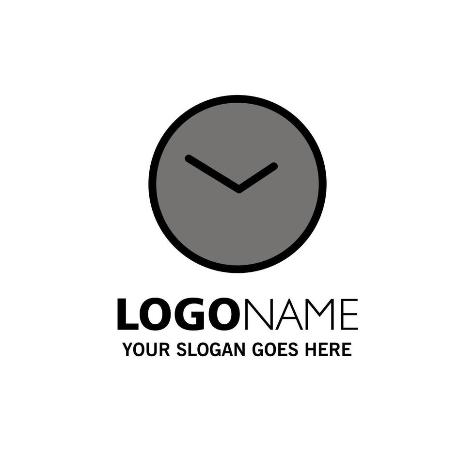 eenvoudig kijk maar tijd klok bedrijf logo sjabloon vlak kleur vector