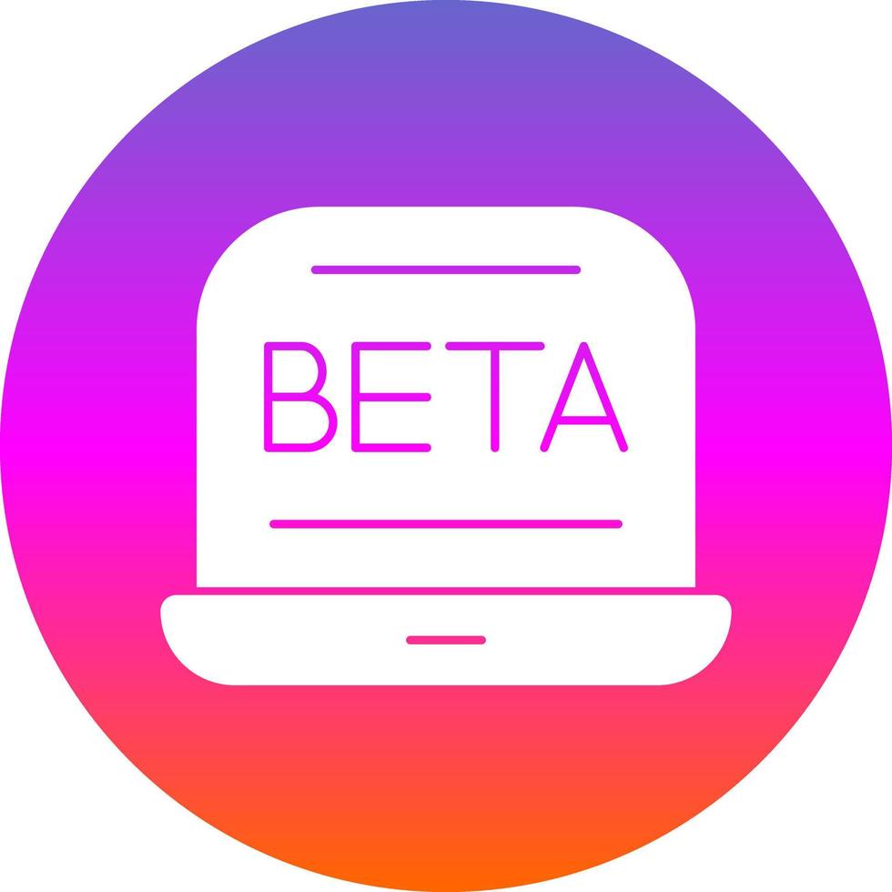 bèta vector icoon ontwerp