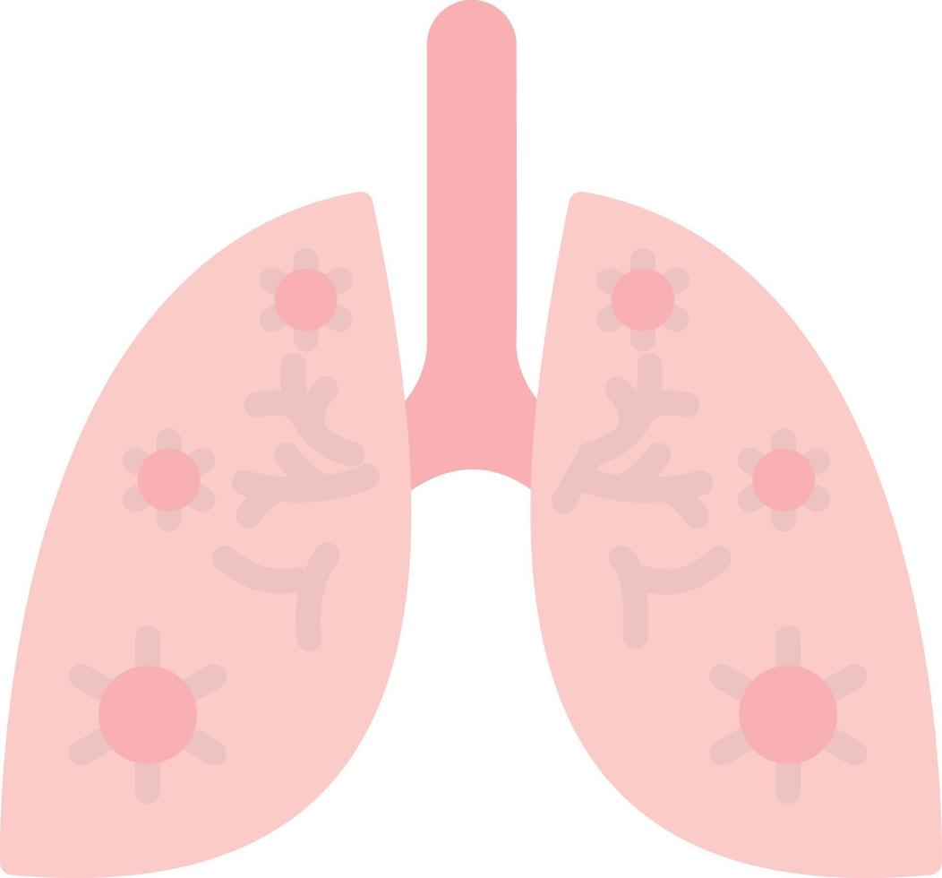 longen infectie vector icoon ontwerp