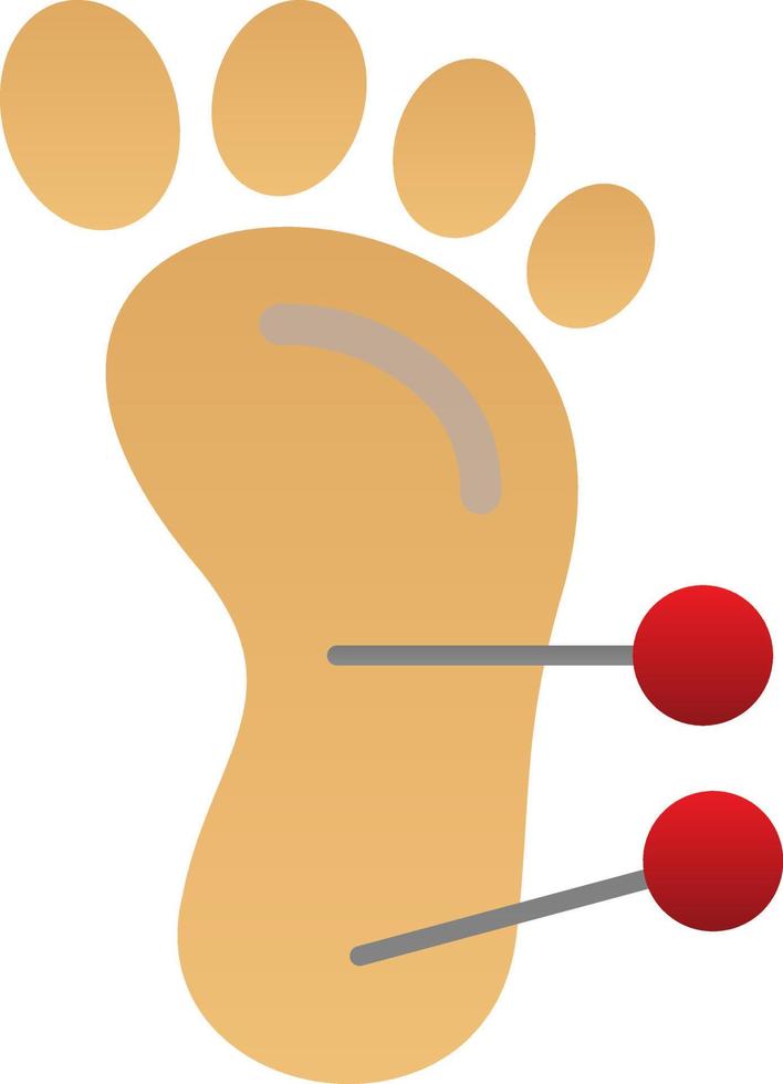 voet acupunctuur vector icoon ontwerp