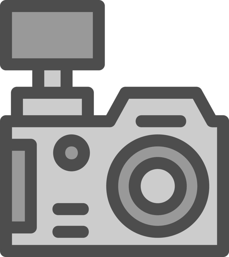 dslr camera plat pictogram vector