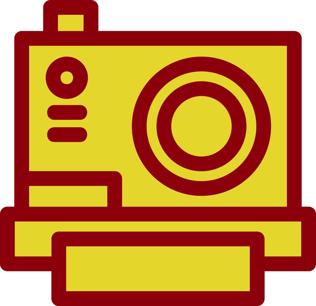 instant camera plat pictogram vector