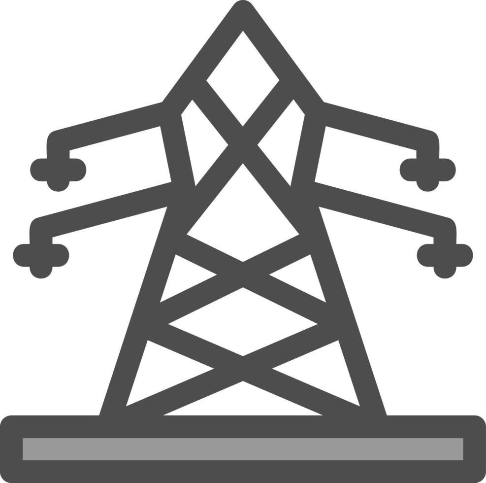 elektrische toren platte pictogram vector