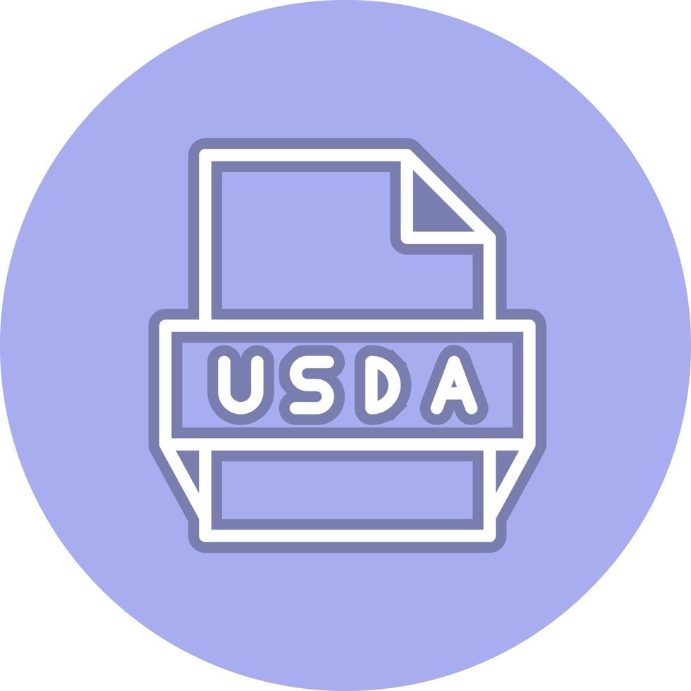 usda het dossier formaat icoon vector