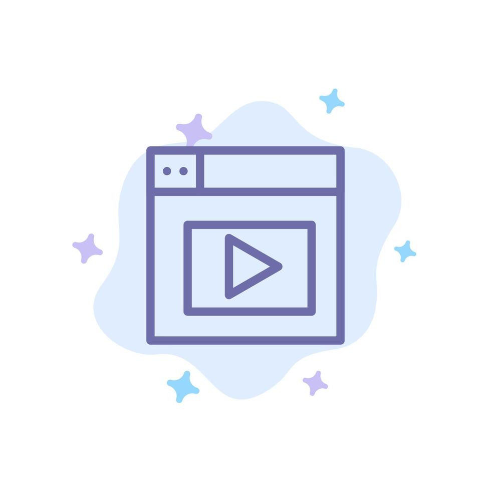 web ontwerp video blauw icoon Aan abstract wolk achtergrond vector
