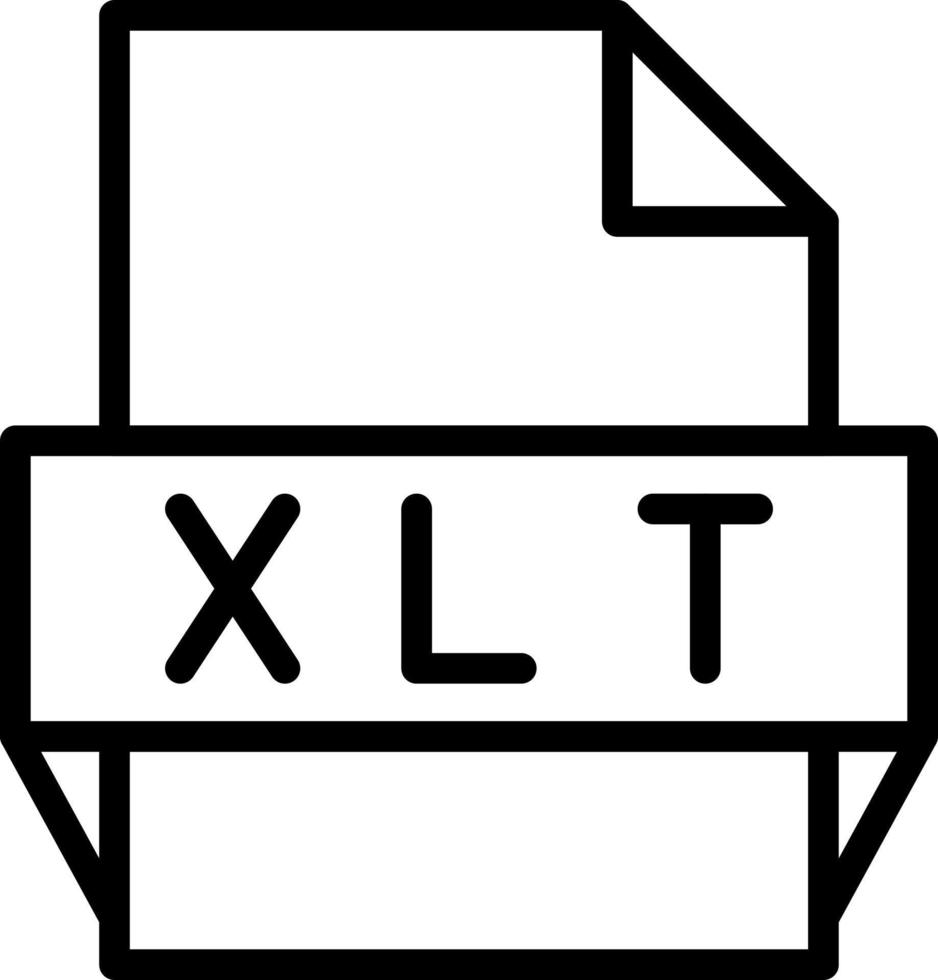 xlt het dossier formaat icoon vector