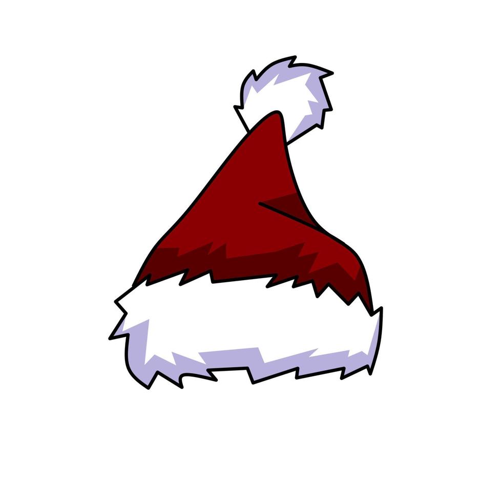 de kerstman hoed icoon ontwerp, rood hoed de kerstman met elegantie concept vector