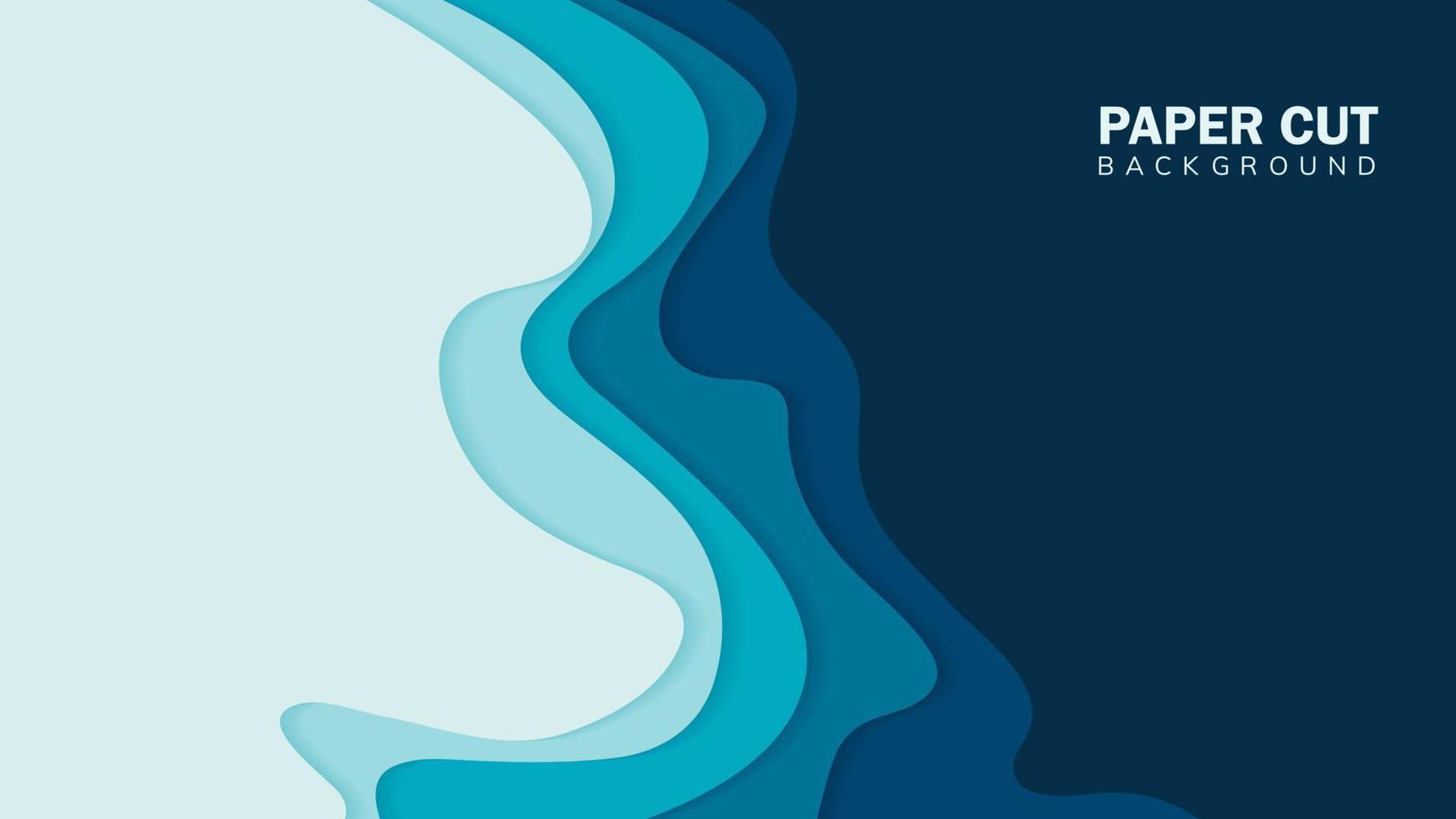 blauw abstract papercut achtergrond ontwerp sjabloon ontwerp banier folder presentaties vector