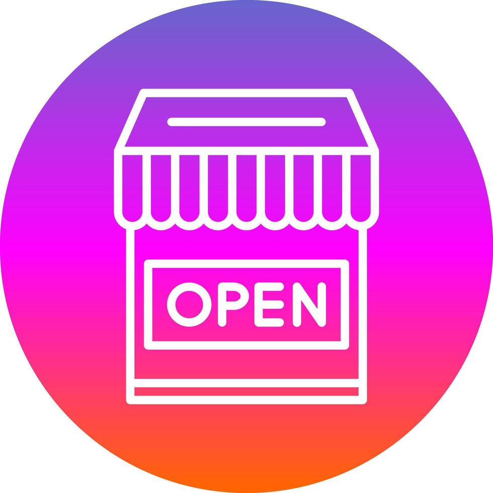 winkel Open vector icoon ontwerp