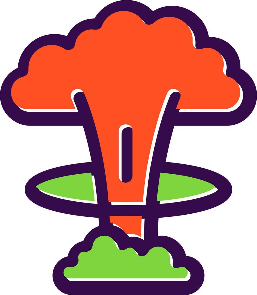 nucleaire explosie glyph icon vector