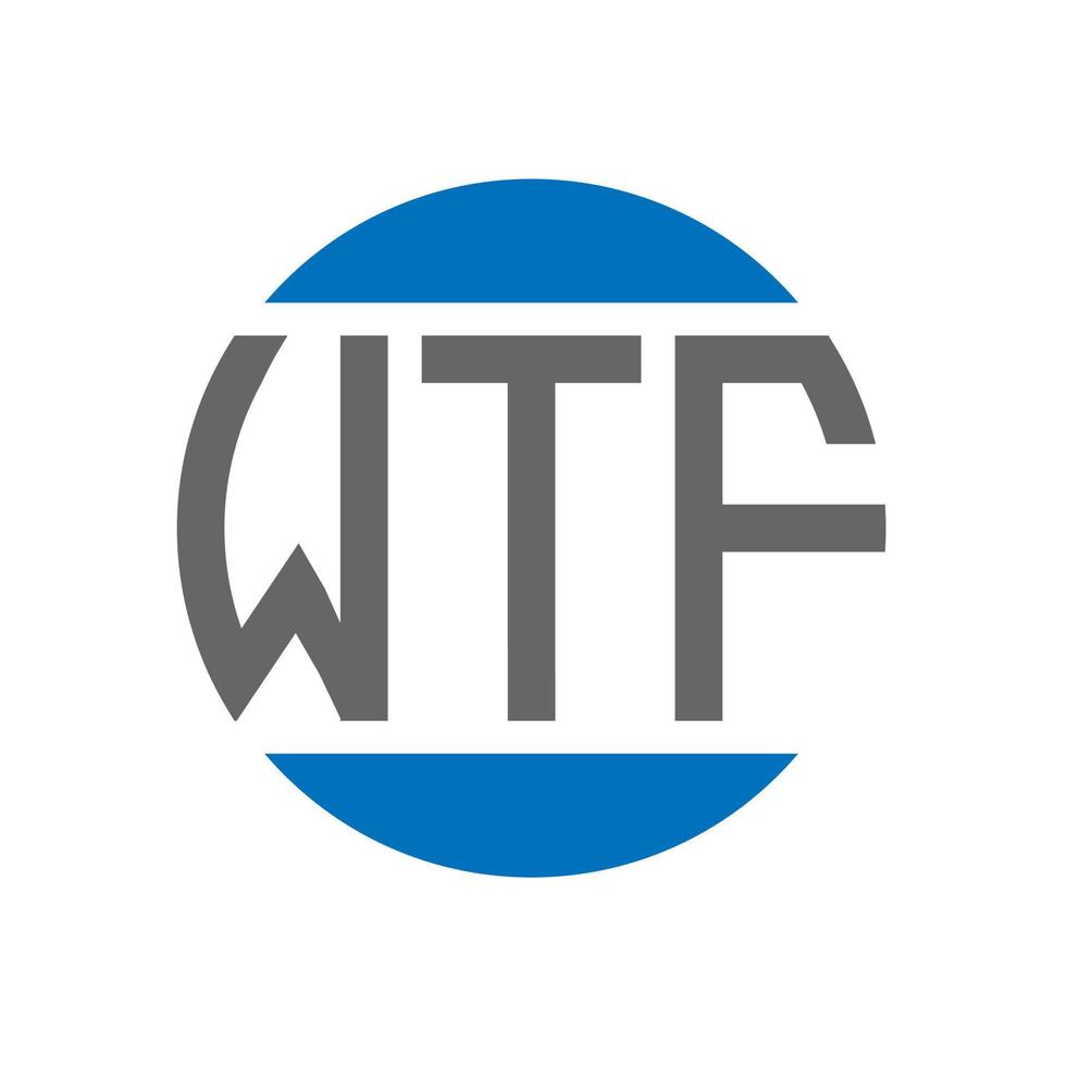 wtf brief logo ontwerp Aan wit achtergrond. wtf creatief initialen cirkel logo concept. wtf brief ontwerp. vector