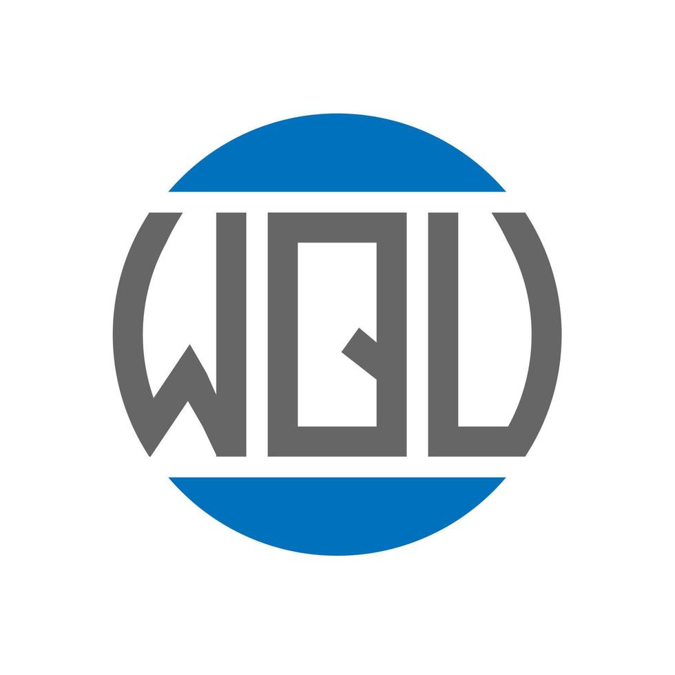 wqu brief logo ontwerp Aan wit achtergrond. wqu creatief initialen cirkel logo concept. wqu brief ontwerp. vector