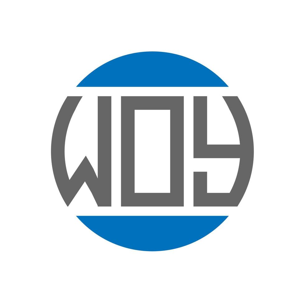 woy brief logo ontwerp Aan wit achtergrond. woy creatief initialen cirkel logo concept. woy brief ontwerp. vector