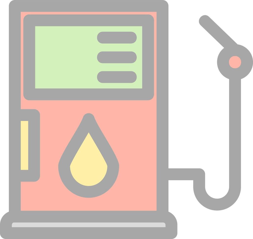 gas- brandstof glyph icoon vector