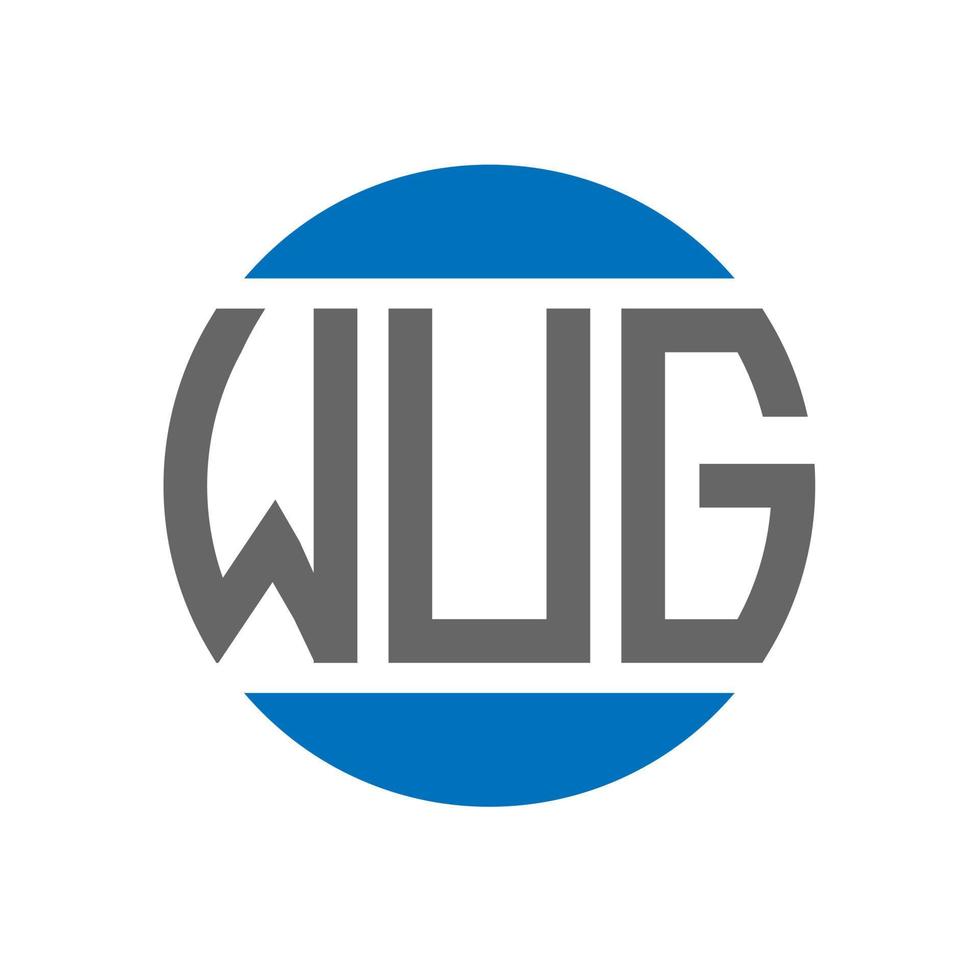 wug brief logo ontwerp Aan wit achtergrond. wug creatief initialen cirkel logo concept. wug brief ontwerp. vector