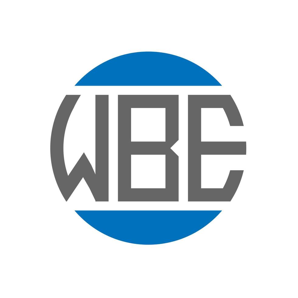 wbe brief logo ontwerp Aan wit achtergrond. wbe creatief initialen cirkel logo concept. wbe brief ontwerp. vector