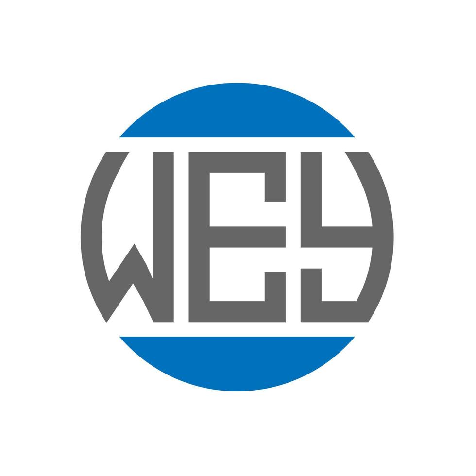 wey brief logo ontwerp Aan wit achtergrond. wey creatief initialen cirkel logo concept. wey brief ontwerp. vector