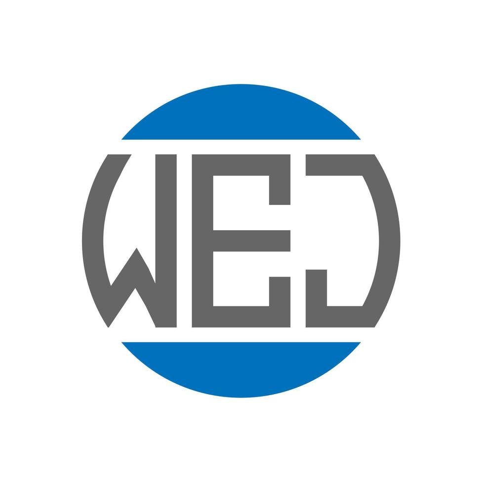 wej brief logo ontwerp Aan wit achtergrond. wej creatief initialen cirkel logo concept. wej brief ontwerp. vector