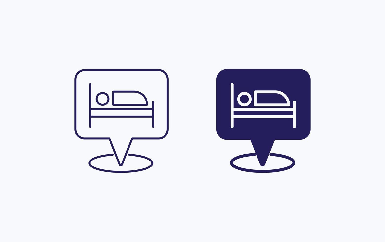 hotel plaats pin illustratie icoon vector