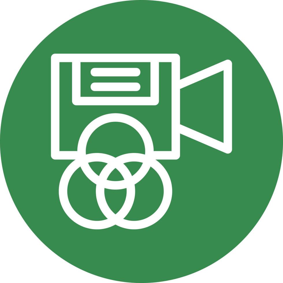 platte camerafilterpictogram vector