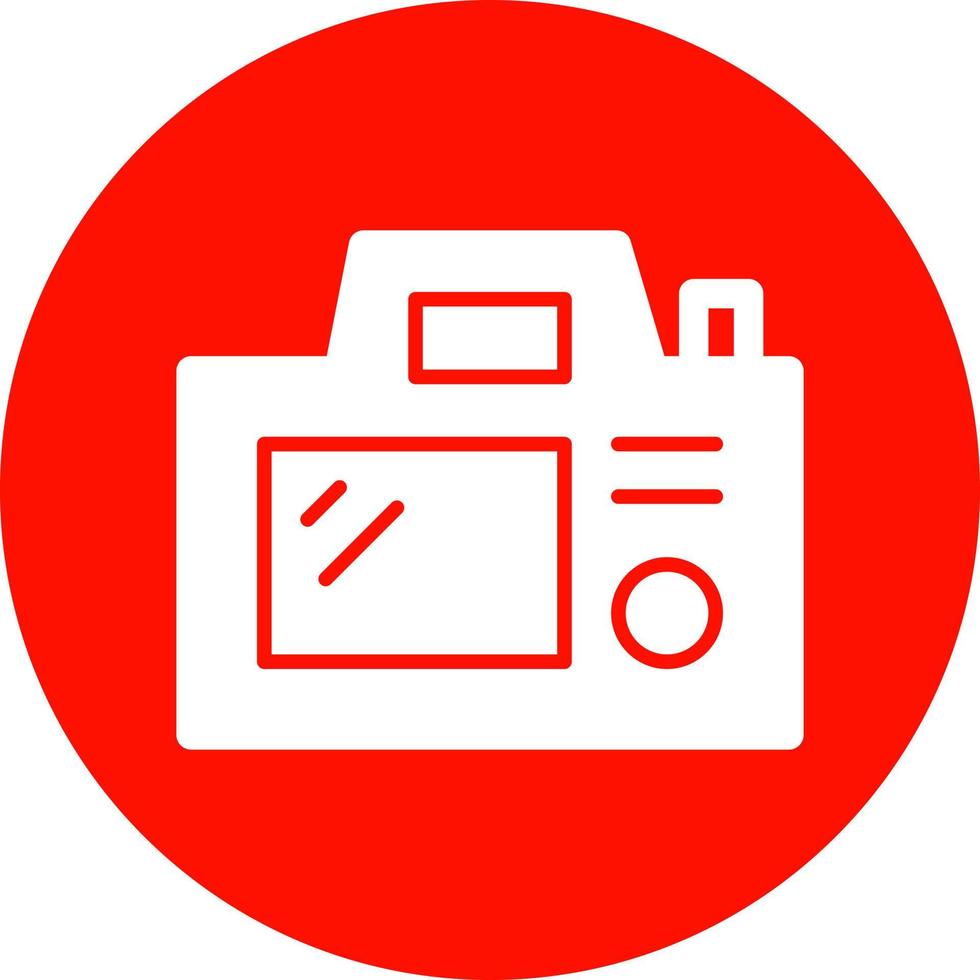 terug camera plat pictogram vector