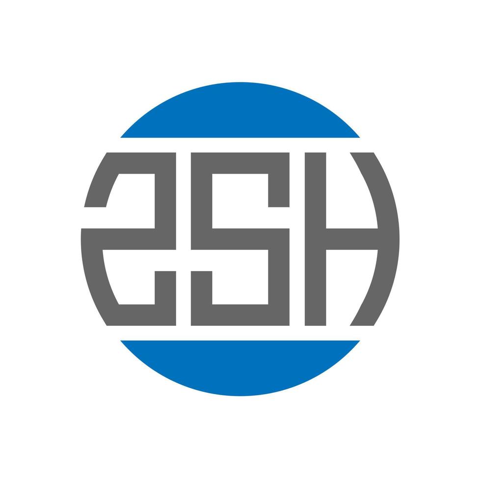 zsh brief logo ontwerp Aan wit achtergrond. zsh creatief initialen cirkel logo concept. zsh brief ontwerp. vector