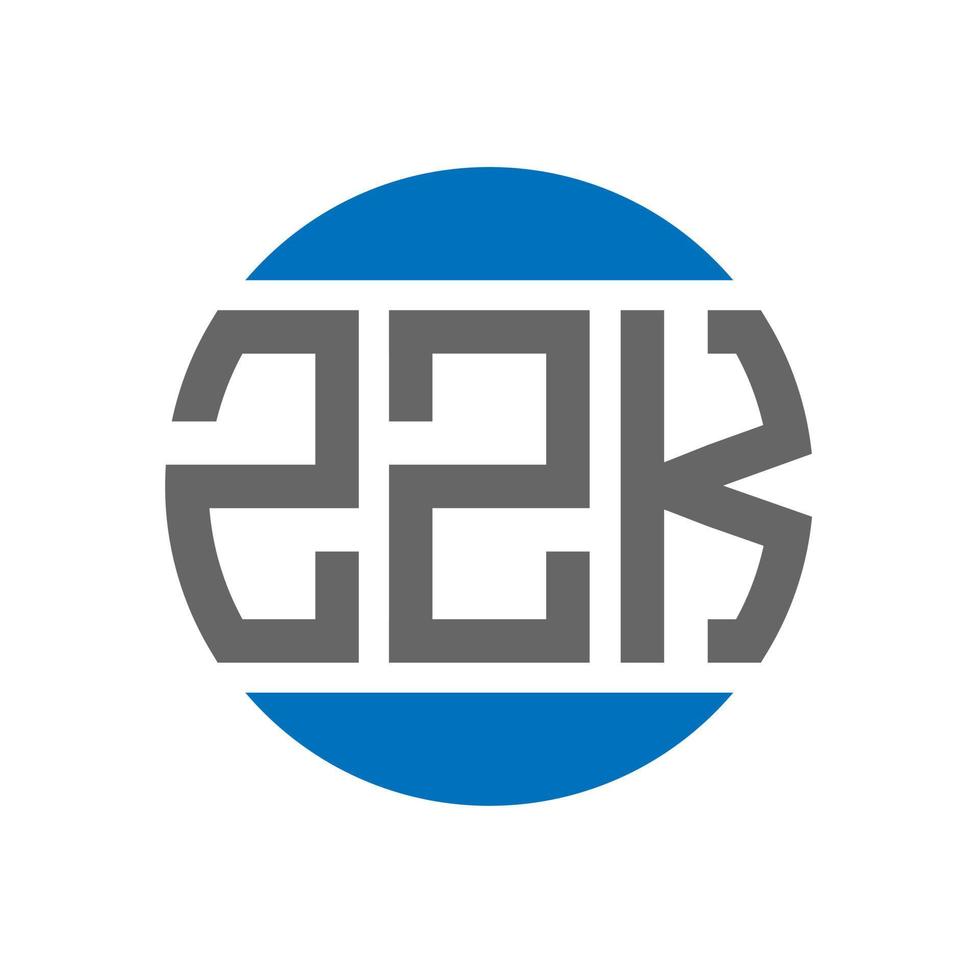 zk brief logo ontwerp Aan wit achtergrond. zk creatief initialen cirkel logo concept. zk brief ontwerp. vector