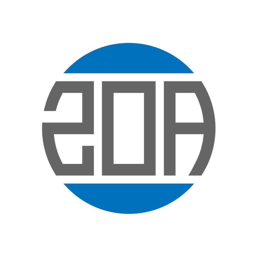 zoa brief logo ontwerp Aan wit achtergrond. zoa creatief initialen cirkel logo concept. zoa brief ontwerp. vector