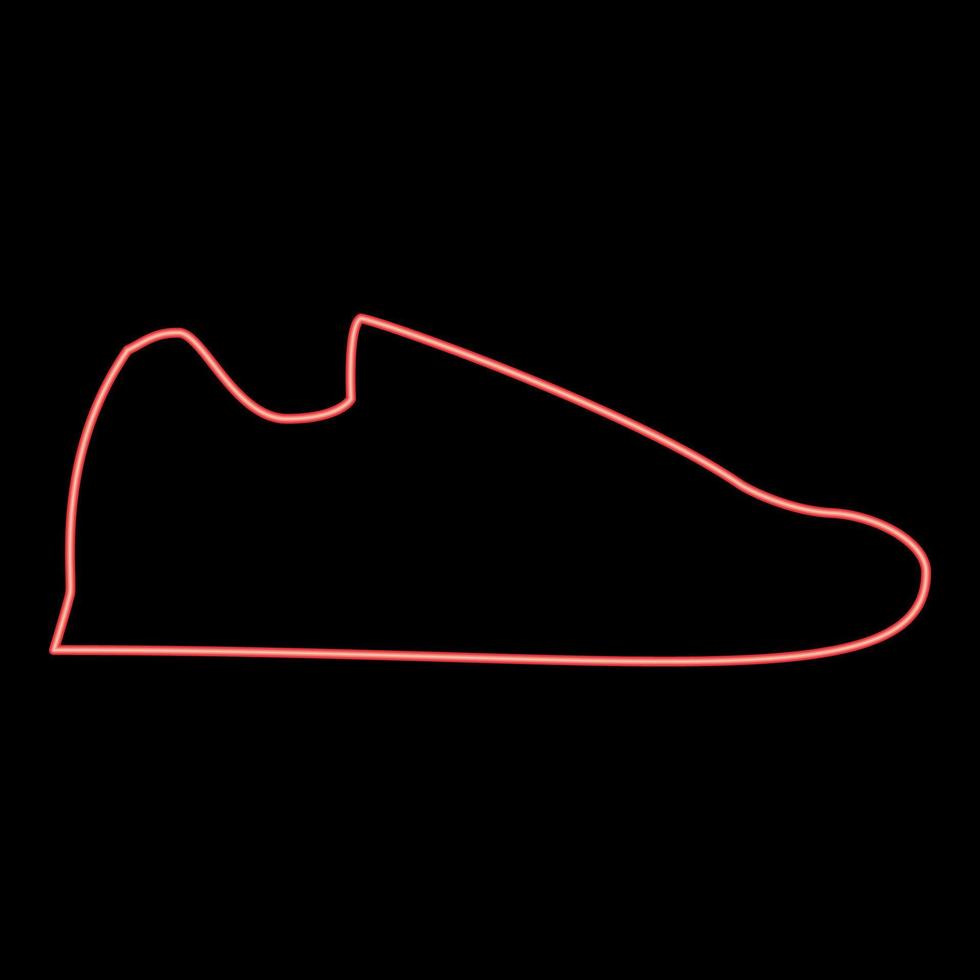 neon rennen schoenen sportschoenen sport schoenen rennen schoen rood kleur vector illustratie beeld vlak stijl