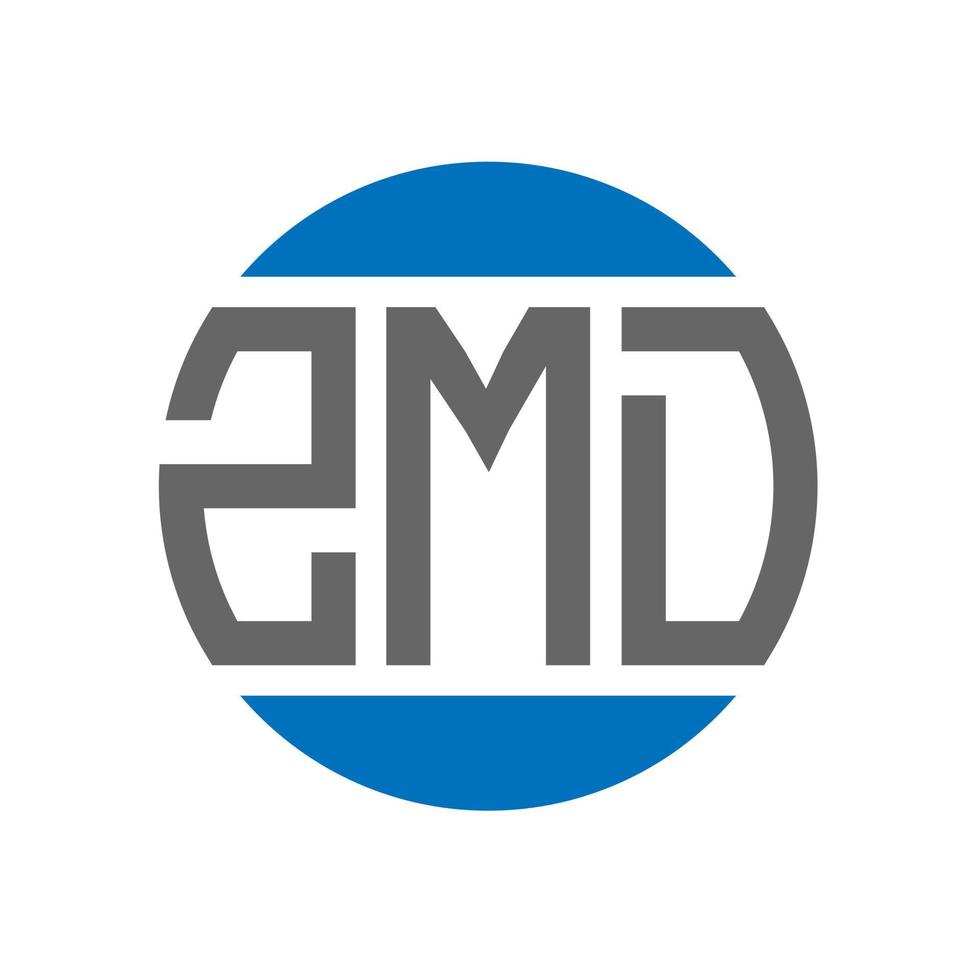 zmd brief logo ontwerp Aan wit achtergrond. zmd creatief initialen cirkel logo concept. zmd brief ontwerp. vector