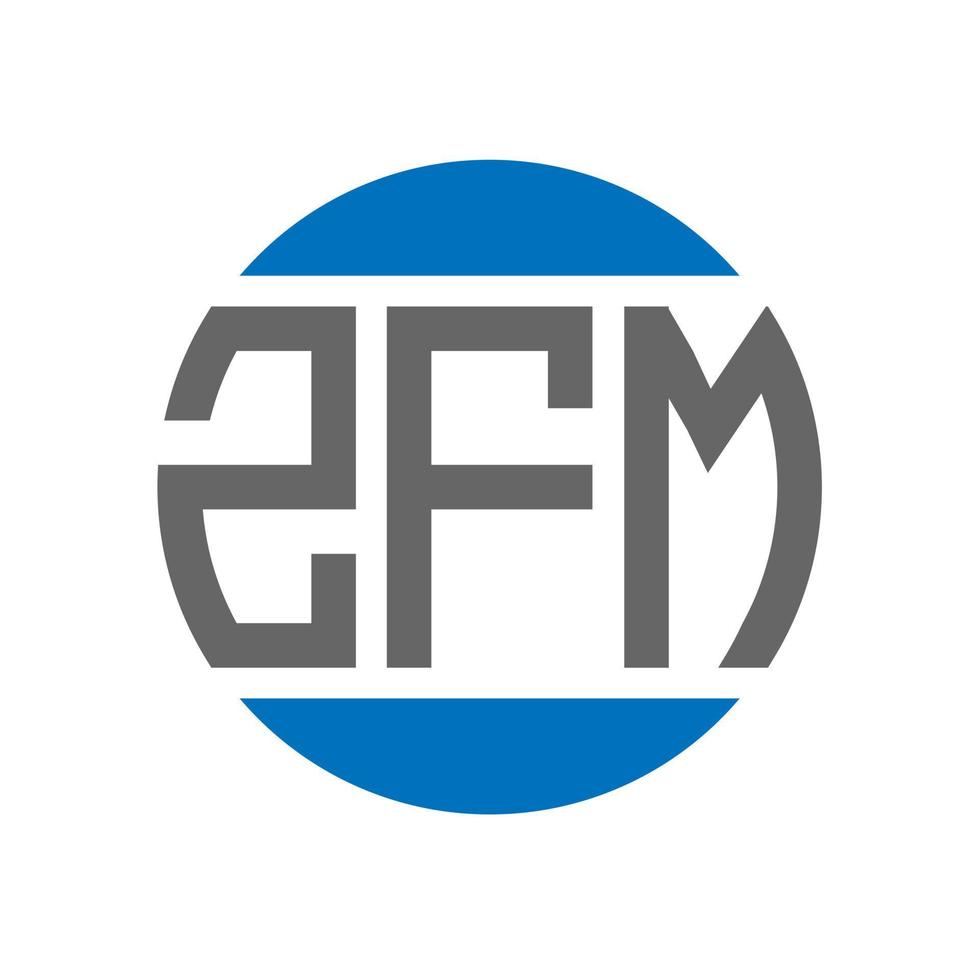 zfm brief logo ontwerp Aan wit achtergrond. zfm creatief initialen cirkel logo concept. zfm brief ontwerp. vector