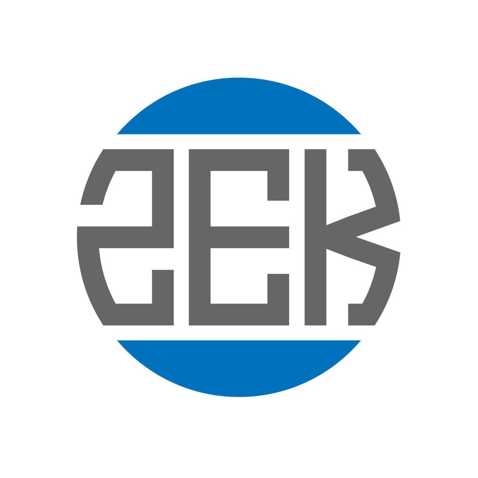 zek brief logo ontwerp Aan wit achtergrond. zek creatief initialen cirkel logo concept. zek brief ontwerp. vector