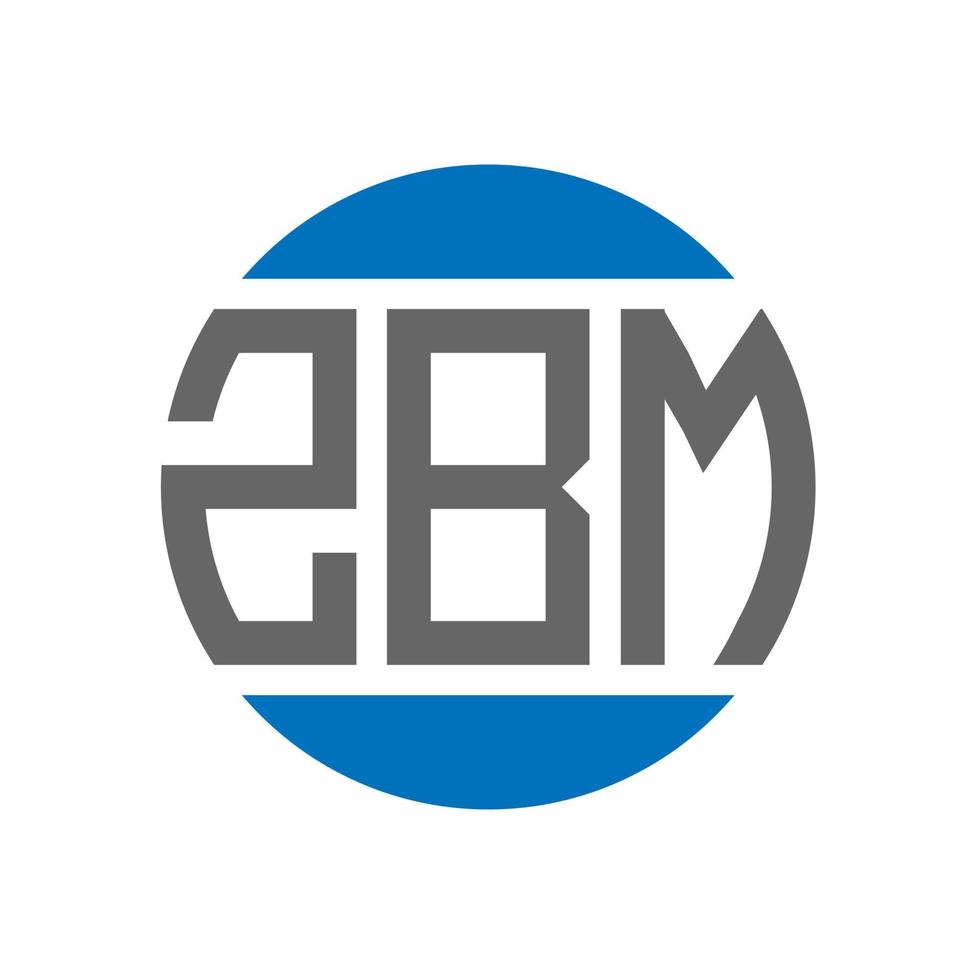 zbm brief logo ontwerp Aan wit achtergrond. zbm creatief initialen cirkel logo concept. zbm brief ontwerp. vector