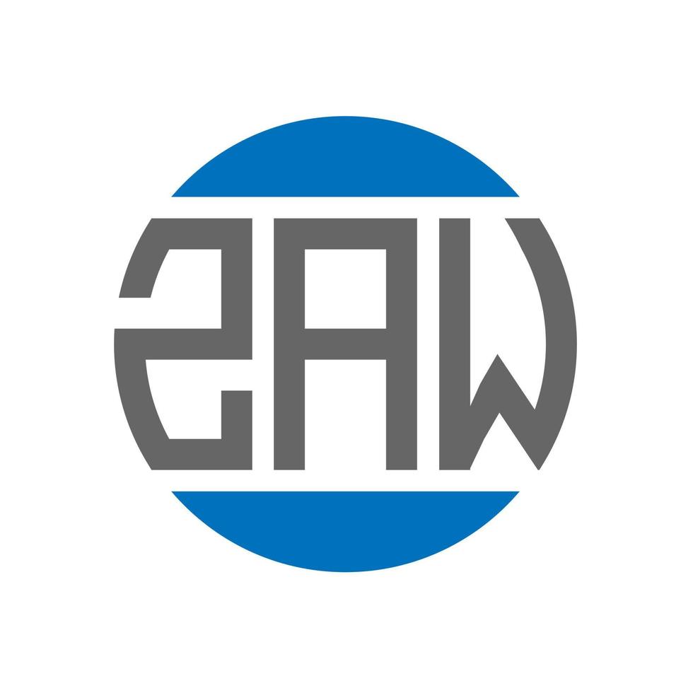 zaw brief logo ontwerp Aan wit achtergrond. zaw creatief initialen cirkel logo concept. zaw brief ontwerp. vector