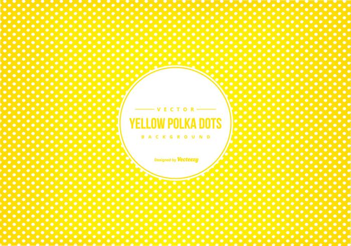 Gele Polka Dot Scrapbook Achtergrond vector