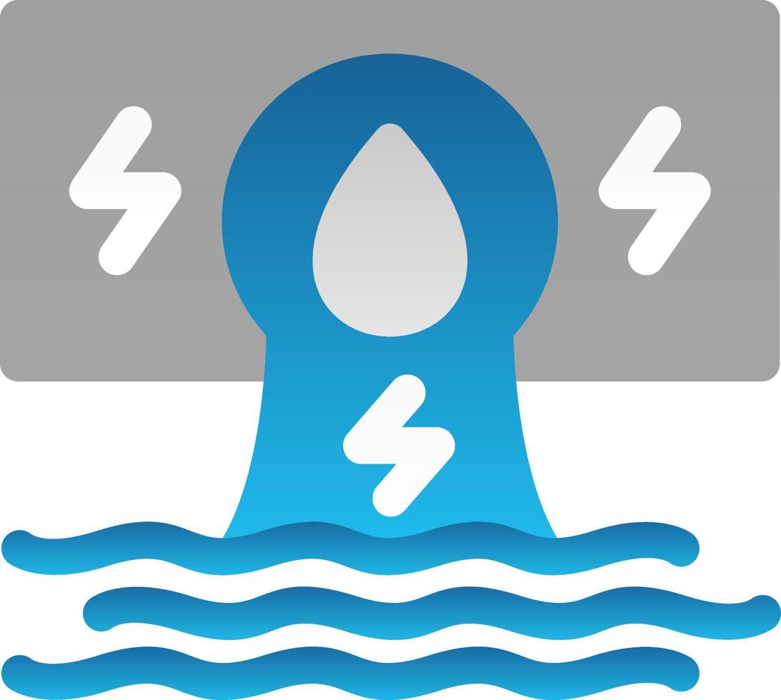 waterkracht platte pictogram vector