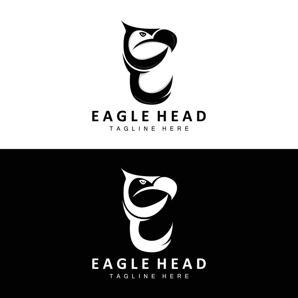 adelaar hoofd logo ontwerp, vliegend veer dier Vleugels vector, Product merk icoon illustratie vector